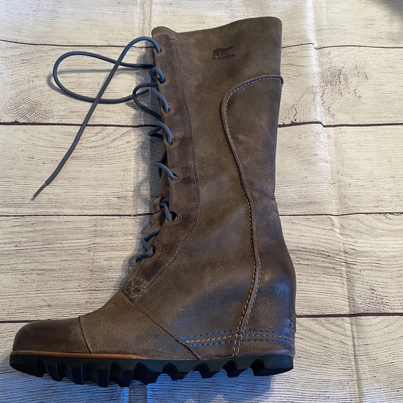 Sorel Cate The Great Wedge Size 10 Pebble - Picture 5 of 14